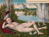 Nymph of the Spring By Lucas Cranach the Younger