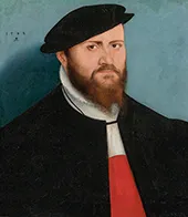 Portrait of a Man in a Hat By Lucas Cranach the Younger