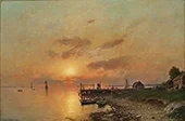 Coastal Landscape with Figures 1887 By Morten Muller