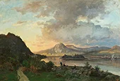 Figures with Lake 1875 By Morten Muller