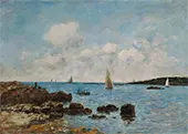 Antibes Coastal Landscape By Eugene Boudin