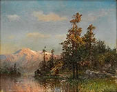 Forest Landscape with Lake 1888 By Morten Muller