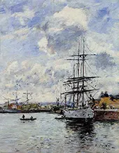 Deauville the Harbor 1897 II By Eugene Boudin