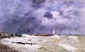 Le Havre Heavy Winds off of Frascati 1896 By Eugene Boudin