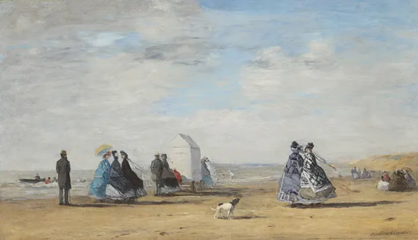 The Beach at Trouville 1864 By Eugene Boudin
