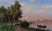 Summer Evening by the Fjord 1882 By Morten Muller