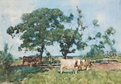 Bucolic Landscape 1886 By Edward Arthur Walton