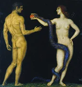 Adam and Eve 1920 By Franz von Stuck