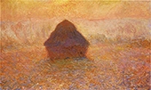 Grainstack Sun in the Mist 1891 By Claude Monet