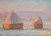 Grainstacks White Frost Effect 1889 By Claude Monet