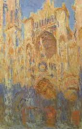 Cathedral Facade Sunset 1892 By Claude Monet