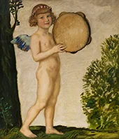 Eros with Tambourine 1920 By Franz von Stuck