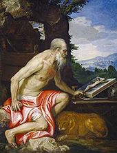 Saint Jerome in the Wilderness By Paolo Veronese