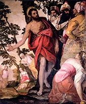 Saint John the Baptist Preaching By Paolo Veronese
