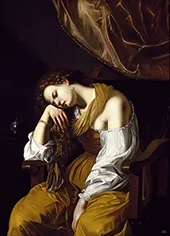 Mary Magdalene as the Melancholy By Artemisia Gentileschi