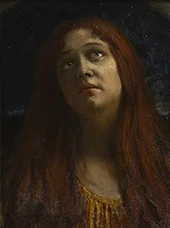 Portrait of a Red Haired Woman By Walter Firle