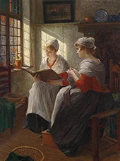 Two Girls at the Window By Walter Firle