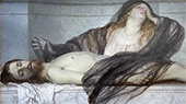 Magdalene Grieving over the Body of Christ 1867 By Arnold Bocklin