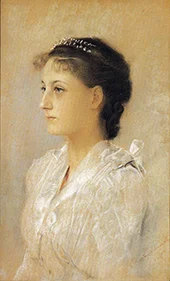 Emilie Floge at the Age of Seventeen 1891 By Gustav Klimt