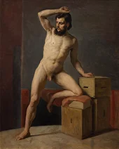 Male Nude 1883 By Gustav Klimt