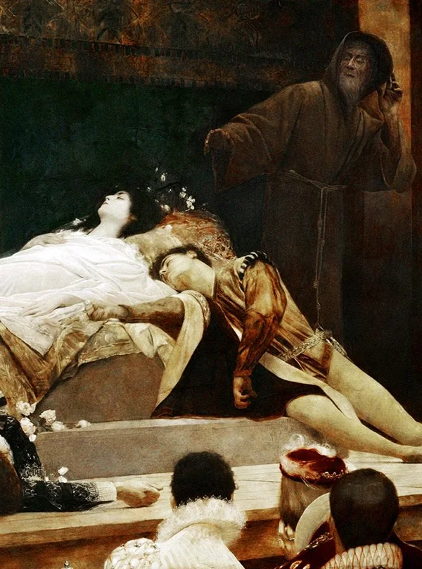 The Death of Romeo and Juliet (Detail) By Gustav Klimt