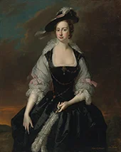 Portrait of Lady Frances Courtenay By Thomas Hudson