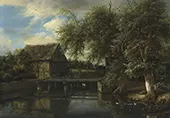 A Watermill By Jacob van Ruisdael