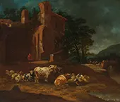 Haarlem Circle of Pastoral Landscape By Jacob van Ruisdael