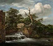 Landscape with a Mill Run and Ruins c1653 By Jacob van Ruisdael