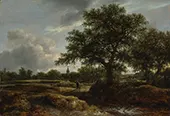 Landscape with a Village in the Distance 1646 By Jacob van Ruisdael