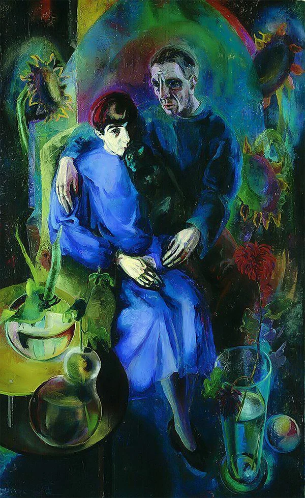 Self Portrait with Franze and Monkey 1934 By Hanns Ludwig Katz