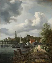 View of the Binnenamstel in Amsterdam By Jacob van Ruisdael