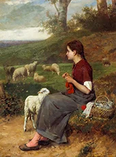 The Young Shepherdess By Albert Roosenboom