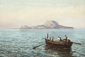 Boat near Capri By Francesco Lojacono