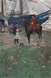 A Virginia Plantation Wharf 1896 By Howard Pyle