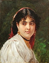 Portrait of a Young Italian Woman 1875 By Alexandre Cabanel