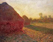 Grainstacks Last Rays of the Sun 1890 By Claude Monet