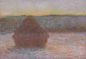 Grainstack Thaw Sunset By Claude Monet