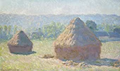 Haystacks at the End of Summer Morning Effect By Claude Monet