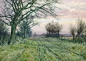 A Fenland Lane with Pollarded Willows 1887 By William Fraser Garden