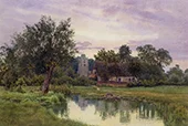 Evening Hemingford Grey Church Huntingdonshire By William Fraser Garden