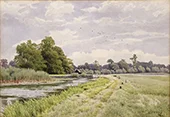 On the River Ouse Hemingford Grey 1904 By William Fraser Garden