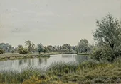 River Landscape in Summer By William Fraser Garden