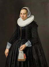 Portrait of a Lady in Black By Nicolaes Eliasz Pickenoy