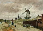 Conversation Beneath the Windmills By Rudolf Ribarz