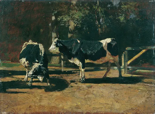 Cows in the Pasture 1874 By Rudolf Ribarz