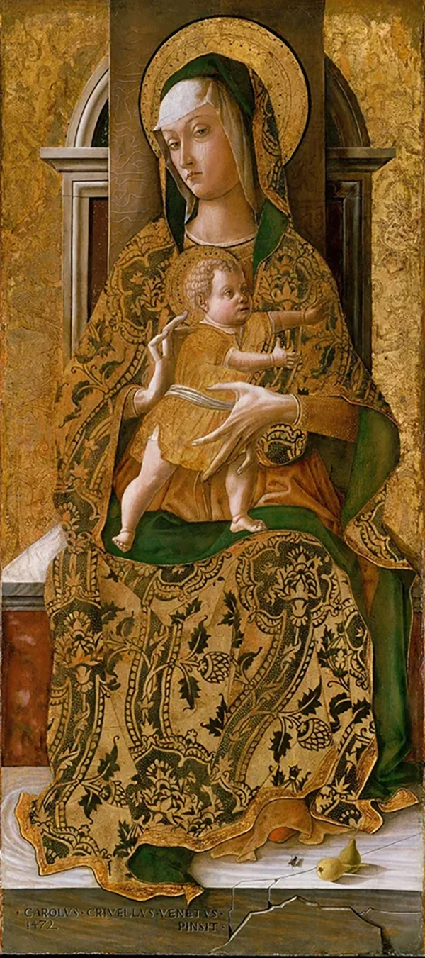 Madonna and Child Enthroned 1472 By Carlo Crivelli