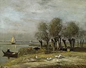 Dutch Canal with Meadows 1896 By Rudolf Ribarz