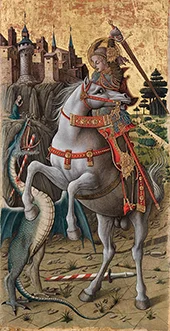 Saint George Slaying the Dragon 1470 By Carlo Crivelli