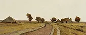 Dutch Landscape with Farmsteads 1877 By Rudolf Ribarz